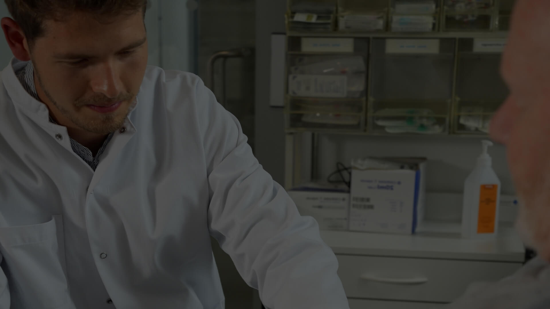 Contact us background showing healthcare professionals